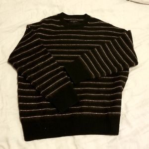 Allsaints Black Wool Alpaca Sweater $228 Retail